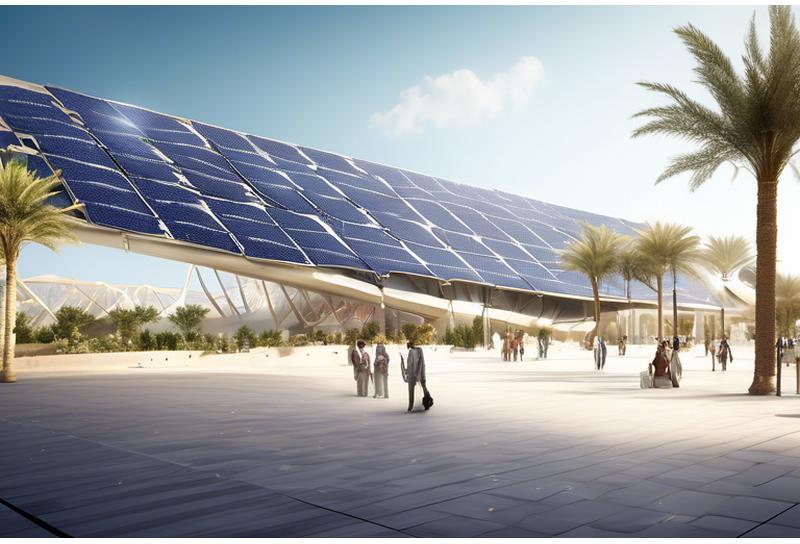 Image showing solar panels or other green technology used at the EXPO venue